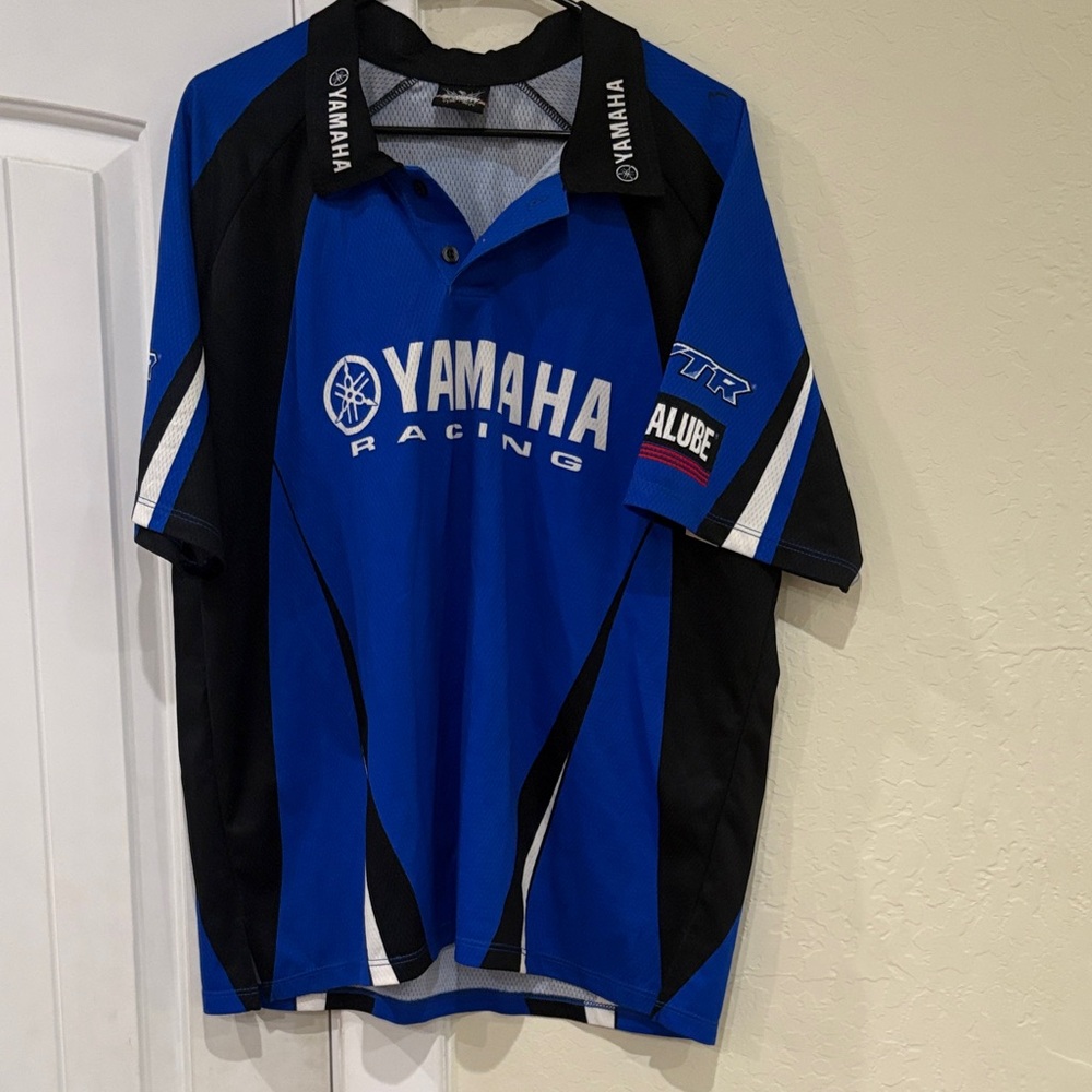 Yamaha Blue and Black Racing Polo